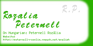 rozalia peternell business card